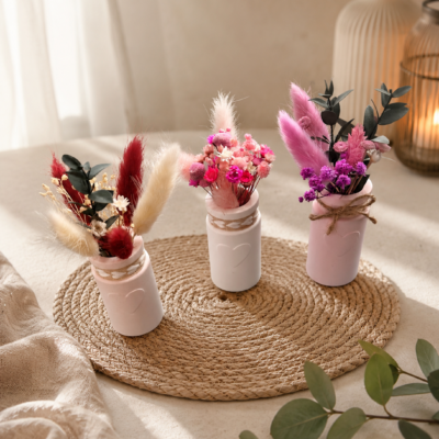Mini Blumenstrauß mit Vase