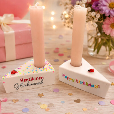 Kuchenst&uuml;ck mit Kerze🎂